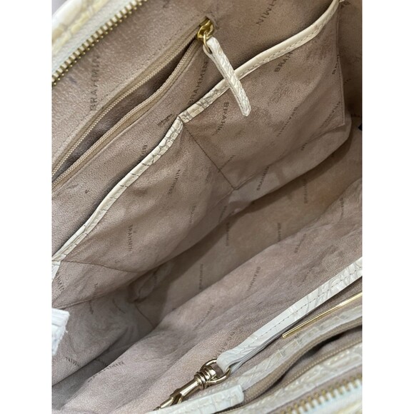 BRAHMIN Asher Tote Purse Vintage Bag White Medium - Picture 13 of 13